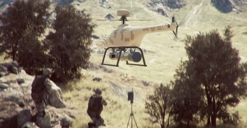 An artist's conception of the Golden Eagle Heavy Strike in action.