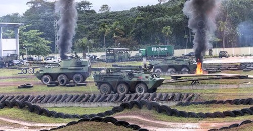 WZ551 recovery, infantry fighting vehicle, and fire support variants in the demonstration that the BIR performed for the vice-president on 19 October.