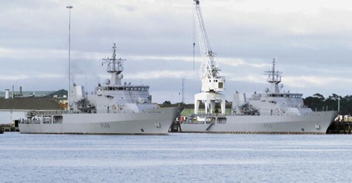 The RNZN's Otago-class OPVs are seen here in a file image. One of the vessels could soon take on operations associated with the recently sunk HMNZS