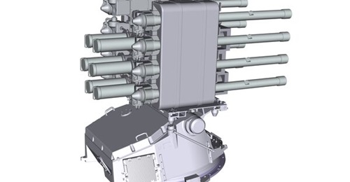 This 3D model shows Safran's proposed a hybrid NGDS concept configured with up to eight Mistral 3 missiles and six decoy munitions.