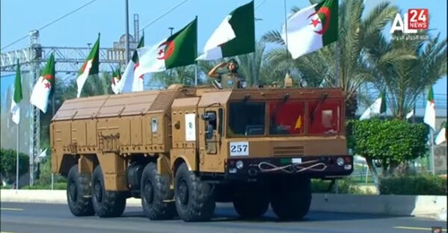 One of two Iskander-E missile launchers that were displayed in the parade on 1 November 2024 marking the 70th anniversary of the start of the Algerian war of independence.