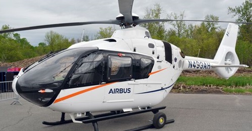 An Airbus H135 photographed at CANSEC in Ottawa, Canada, in 2021.