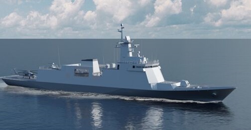 HD HHI HD-3200 frigate design for the Peruvian Navy. Kongsberg Maritime is to supply propellers and shaft lines.