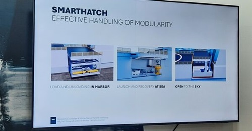 An image of OMT's SmartHatch concept presented at Euronaval 2024.