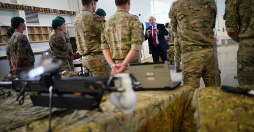 UK Defence Secretary John Healey visits Joint Forces service personnel in Cyprus on 2 October 2024.