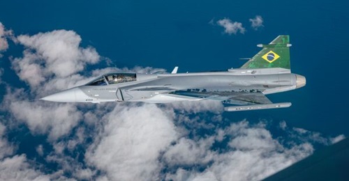 Brazil's first Gripen E during flight-testing. The country may add nine Gripens to its current order for 36.