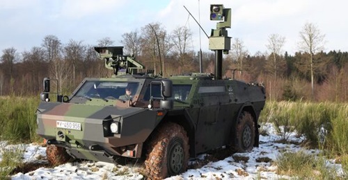 A Joint Fire Support Team Fennek with BAA II. Fifty of these vehicles will now be equipped with Hensoldt's new BAA III.