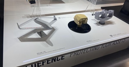 A 1:2 scale model of MBDA's RD-120 Raijin RCA, as displayed by the company at Euronaval 2024 in Paris, France.