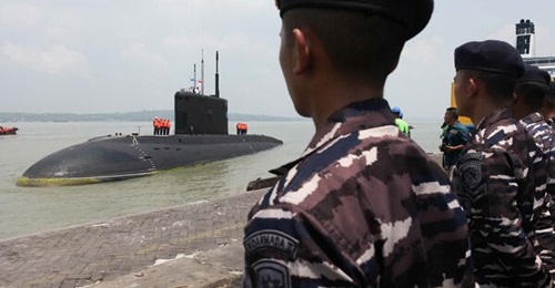 Russia's Improved Kilo (Project 636.3)-class attack submarine RFS 
        
        seen here arriving in Surabaya ahead of an exercise with the Indonesian Navy.