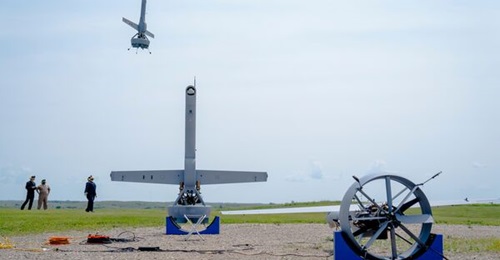 A trio of V-BAT UAVs.