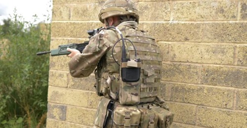 Thales' wearable Cyber and Electromagnetic Activities device, which was showcased with end-users at the British Army's Army Warfighting Experiment 2024 in November.