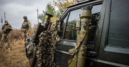 Manportable air-defence systems (MANPADS) and members of a Ukrainian anti-UAV unit in Donetsk Oblast, Ukraine, on 19 October 2024.