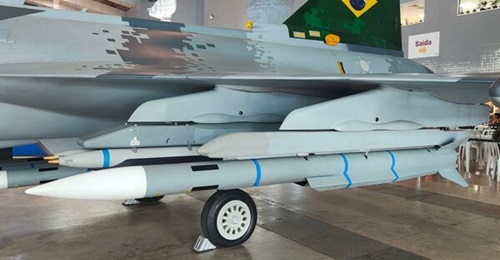 An F-39 Gripen of the Brazilian Air Force armed with MBDA's Meteor beyond-visual-range air-to-air missile. MBDA has opened a new office in Rio de Janeiro to strengthen co-operation with Brazil and other South American countries.