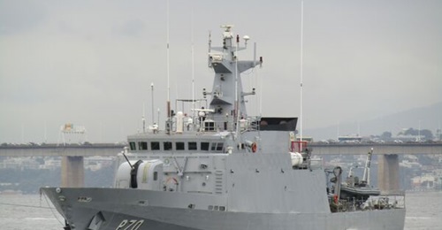 The keel was laid for the first Macaé-class boat to have the capability to carry out mine countermeasures. Pictured here is NPa 
        
         patrolling Rio de Janeiro's Bay of Guanabara in November 2024.