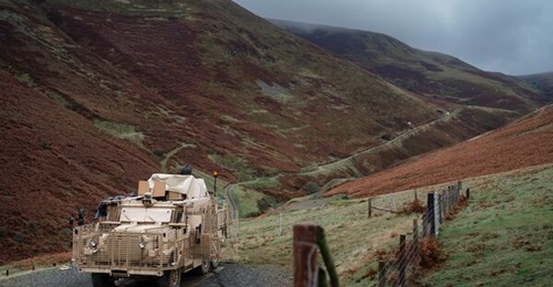 The British Army fired Raytheon's HELWS from a Foxhound armoured vehicle for the first time at the Radnor Range in Wales in early October.