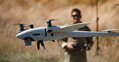 New Zealand Army personnel test a small unmanned aerial vehicle (UAV) at Waiouru Military Camp, located in central North Island.