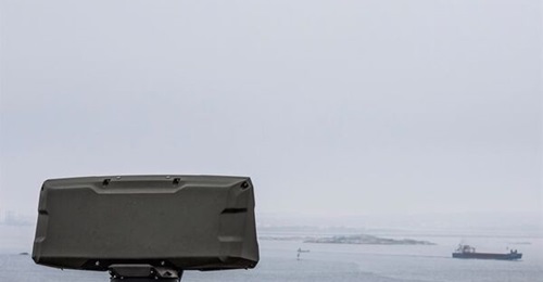 An image of Saab's Sea Giraffe 1X radar, able to detect surface and air targets including sea-skimming missiles, according to Saab.