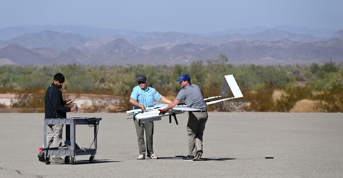Army engineers and industry scientists evaluated autonomous behaviours performed by surrogate UAS for the launched effects programme at Yuma Proving Ground, Arizona, in September 2024.