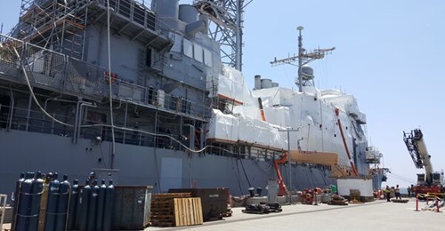 The US Navy divested of the USS 
        
         after years of modernisation.