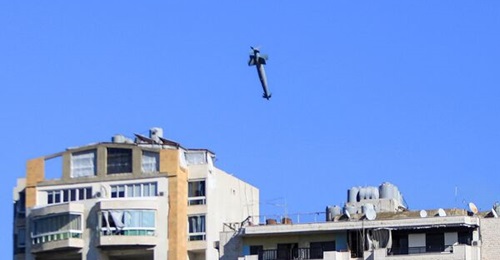 An Israeli bomb fitted with a Rafael Spice guidance kit shortly before it hit an apartment building in southern Beirut on 22 October 2024.