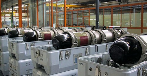 MU90 Impact lightweight torpedoes under construction at Leonardo's WASS, which became its Underwater Armaments and Systems (UAS), acquired by Fincantieri on 14 January 2025.