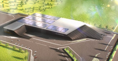 An artist's impression of Anduril's planned Arsenal-1 manufacturing facility.