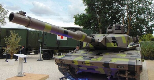 Italy plans to procure 132 Panther MBTs, seen with unmanned turret at Eurosatory 2024.