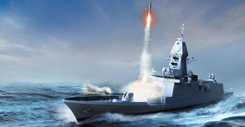 A computer-generated image of South Korea's future FFX Batch IV frigate.