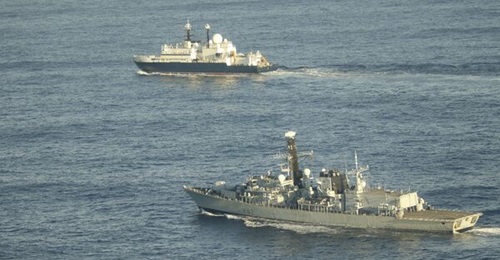 HMS 
        
        flanks 
        
         near UK waters during 21-22 January.
