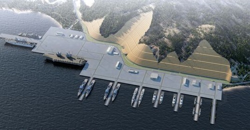 Concept graphic of future Turkish naval infrastructure, seen in the January 2025 issue of the Turkish Navy's magazine.