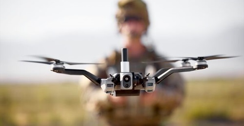 A Black Widow UAV, made by US firm Teal Drones which was acquired by Red Cat in 2021.