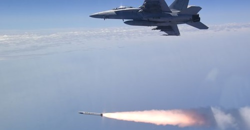 The Northrop Grumman AGM-88G Advanced Anti-Radiation Guided Missile - Extended Range (AARGM-ER) has nearly double the range of the baseline AGM-88 AARGM variant.