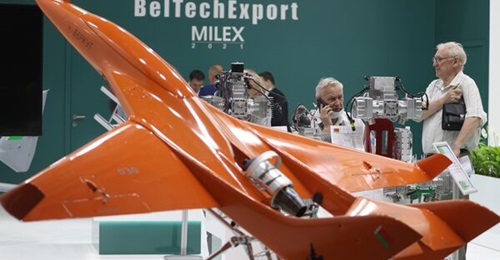 A variant of the Berkut-BM aerial target was displayed as part of the Mirotvorets counter-UAV system during the MILEX show held in Minsk in June 2021.
