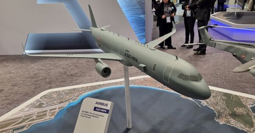 A model of the A321 MPA was displayed by Airbus at the Euronaval defence exhibition in Paris in 2024.