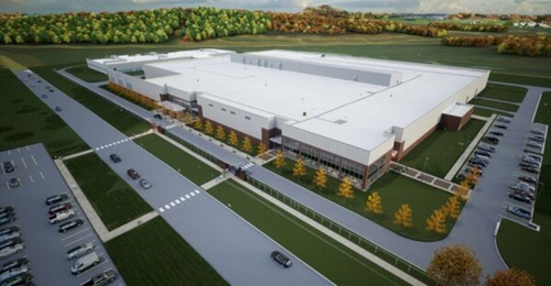 A computer-generated image of the US Army's new 6.8 mm ammunition production facility being built at Lake City Army Ammunition Plant in Missouri.