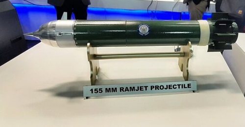 DRDO displayed a new 155 mm ramjet projectile at Aero India 2025.