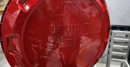 The HAWK I 2700 multifunction fire-control radar displayed at Aero India 2025.