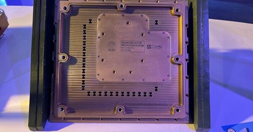 The radar panel of the DRDO's new APS displayed at Aero India 2025.