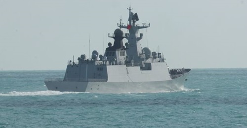 People's Liberation Army Navy Jiangkai-class frigate 
        
        , seen here in an image provided by the Australian Department of Defence on 13 February.