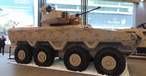 The LIFV with the Nefer turret on the Calidus stand at IDEX 2025.