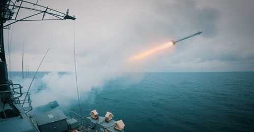 The Göksur missile is pictured during its launch from TCG 
        
        .