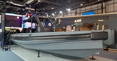 The ASIS 11.5 m interceptor RHIB featuring a new partially enclosed wheelhouse was on display for the first time at NAVDEX 2025.
