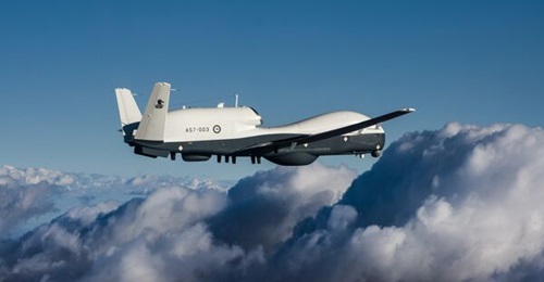 Australia's third Northrop Grumman MQ-4C Triton (AUS 3) conducts its first flight from the company's Palmdale, California, facility on 29 October 2024.