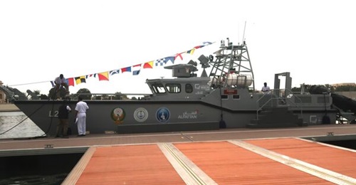 The first-of-class Swift Trooper-class fast amphibious boat, 
        
        commissioned into the UAE Navy in February 2025, seen here in Abu Dhabi.