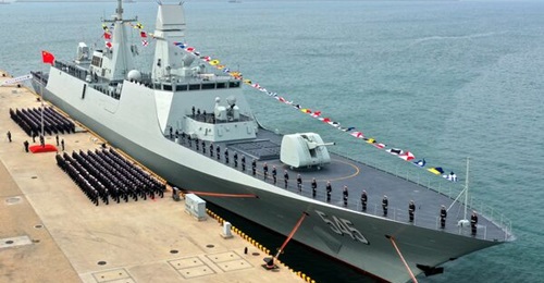 The PLAN's first Type 054B frigate, 
        
        , was commissioned on 22 January.