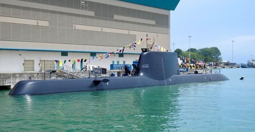The Republic of Singapore Navy's second Invincible (Type 218SG)-class submarine, RSS 
        
        , seen here at its commissioning ceremony on 24 September 2024 at Changi Naval Base.