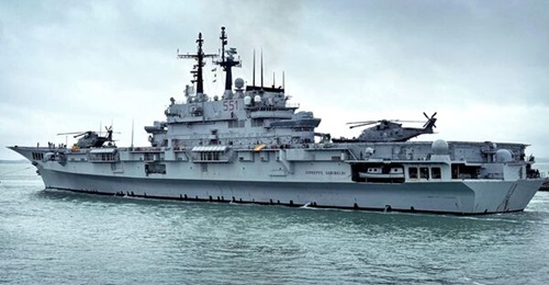 The Italian Navy's assault helicopter carrier/aircraft carrier ITS 
        
         (C 551), pictured in March 2024.