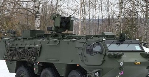 A Kongsberg RS4 ROWS on a Patria 6×6 CAVS.