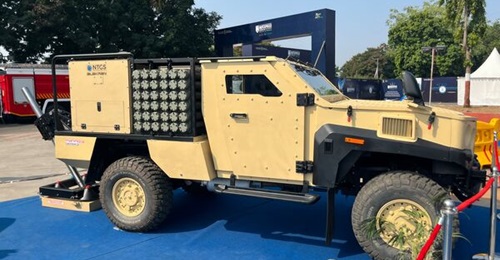 The VMIMS consists of an MDSL ALSV 4×4 armoured vehicle fitted with a two-door cab and an Alakran-L deployable mortar system equipped with an 81 mm mortar.