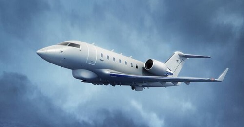 The Bombardier Challenger 650 is a reconfigurable special mission platform. This rendering appears to show the aircraft in its maritime patrol configuration.
